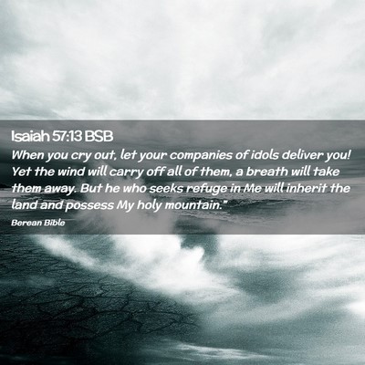 Picture 02 - Isaiah 57:13 BSB - When you cry out, let your companies of idols - Bible Verse Picture