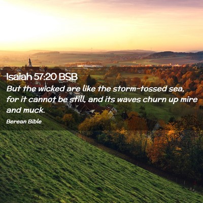 Picture 02 - Isaiah 57:20 BSB - But the wicked are like the storm-tossed sea, for - Bible Verse Picture