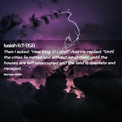 Picture 02 - Isaiah 6:11 BSB - Then I asked: “How long, O Lord?” And He - Bible Verse Picture