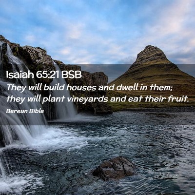 Picture 02 - Isaiah 65:21 BSB - They will build houses and dwell in them; they - Bible Verse Picture
