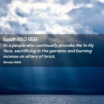 Picture 02 - Isaiah 65:3 BSB - to a people who continually provoke Me to My - Bible Verse Picture