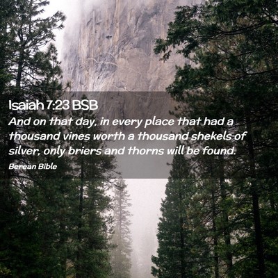 Picture 02 - Isaiah 7:23 BSB - And on that day, in every place that had a - Bible Verse Picture