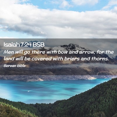 Picture 02 - Isaiah 7:24 BSB - Men will go there with bow and arrow, for the - Bible Verse Picture