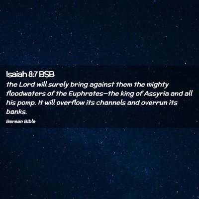 Picture 02 - Isaiah 8:7 BSB - the Lord will surely bring against them the - Bible Verse Picture