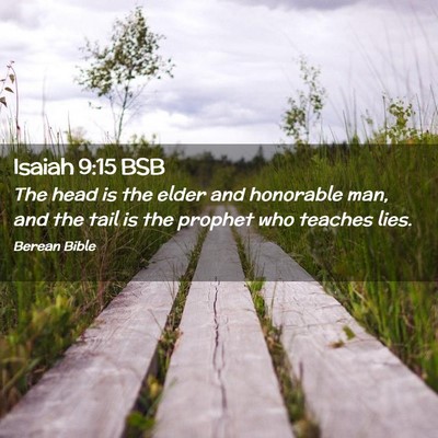 Picture 02 - Isaiah 9:15 BSB - The head is the elder and honorable man, and the - Bible Verse Picture
