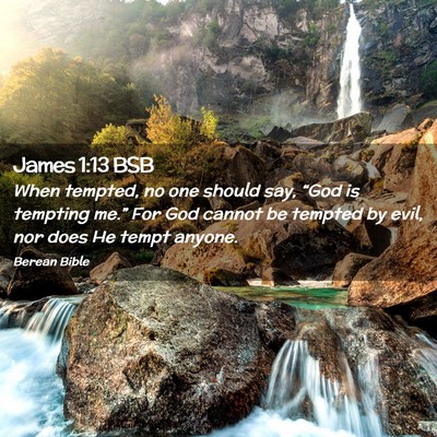 Picture 02 - James 1:13 BSB - When tempted, no one should say, “God is - Bible Verse Picture