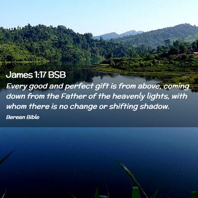 Picture 02 - James 1:17 BSB - Every good and perfect gift is from above, coming - Bible Verse Picture