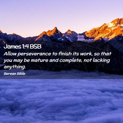 Picture 02 - James 1:4 BSB - Allow perseverance to finish its work, so that - Bible Verse Picture