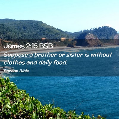 Picture 02 - James 2:15 BSB - Suppose a brother or sister is without clothes - Bible Verse Picture