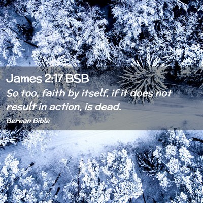 Picture 02 - James 2:17 BSB - So too, faith by itself, if it does not result in - Bible Verse Picture