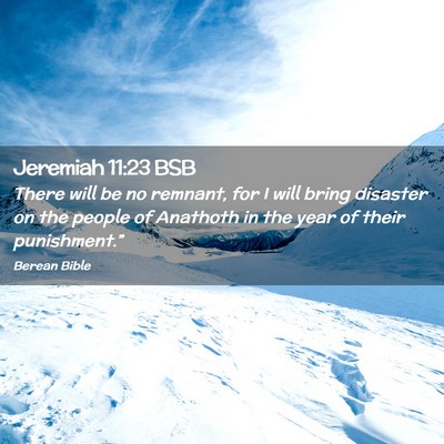 Picture 02 - Jeremiah 11:23 BSB - There will be no remnant, for I will bring - Bible Verse Picture