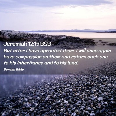 Picture 02 - Jeremiah 12:15 BSB - But after I have uprooted them, I will once again - Bible Verse Picture