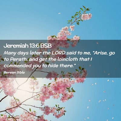 Picture 02 - Jeremiah 13:6 BSB - Many days later the LORD said to me, “Arise, go - Bible Verse Picture