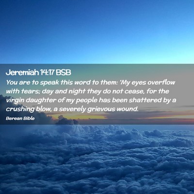Picture 02 - Jeremiah 14:17 BSB - You are to speak this word to them: ‘My eyes - Bible Verse Picture