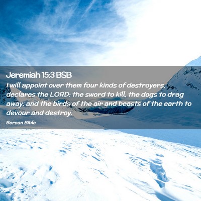 Picture 02 - Jeremiah 15:3 BSB - I will appoint over them four kinds of - Bible Verse Picture