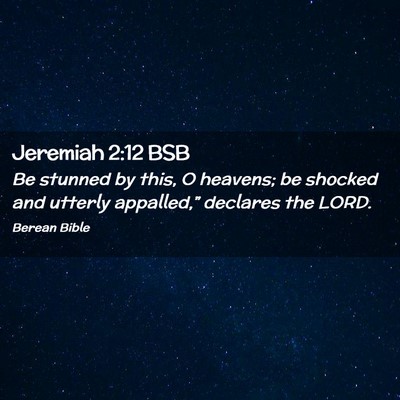 Picture 02 - Jeremiah 2:12 BSB - Be stunned by this, O heavens; be shocked and - Bible Verse Picture