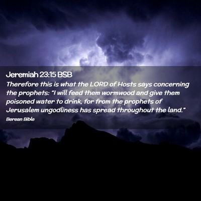 Picture 02 - Jeremiah 23:15 BSB - Therefore this is what the LORD of Hosts says - Bible Verse Picture
