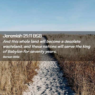 Picture 02 - Jeremiah 25:11 BSB - And this whole land will become a desolate - Bible Verse Picture