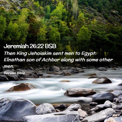 Picture 02 - Jeremiah 26:22 BSB - Then King Jehoiakim sent men to Egypt: Elnathan - Bible Verse Picture