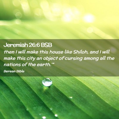 Picture 02 - Jeremiah 26:6 BSB - then I will make this house like Shiloh, and I - Bible Verse Picture