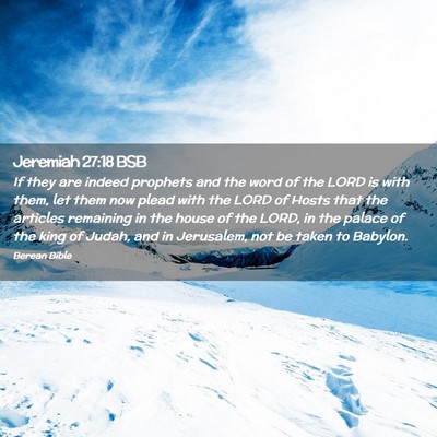 Picture 02 - Jeremiah 27:18 BSB - If they are indeed prophets and the word of the - Bible Verse Picture