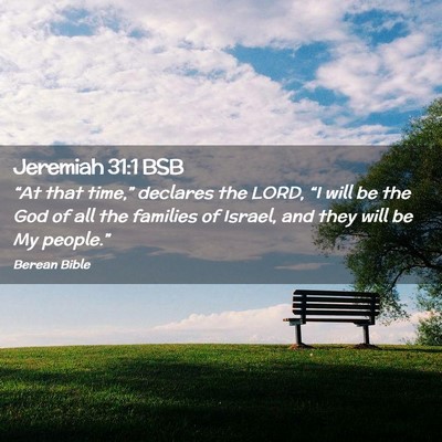 Picture 02 - Jeremiah 31:1 BSB - “At that time,” declares the LORD, “I will - Bible Verse Picture