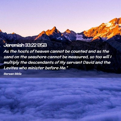 Picture 02 - Jeremiah 33:22 BSB - As the hosts of heaven cannot be counted and as - Bible Verse Picture