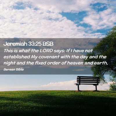 Picture 02 - Jeremiah 33:25 BSB - This is what the LORD says: If I have not - Bible Verse Picture