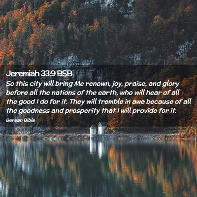 Picture 02 - Jeremiah 33:9 BSB - So this city will bring Me renown, joy, praise, - Bible Verse Picture