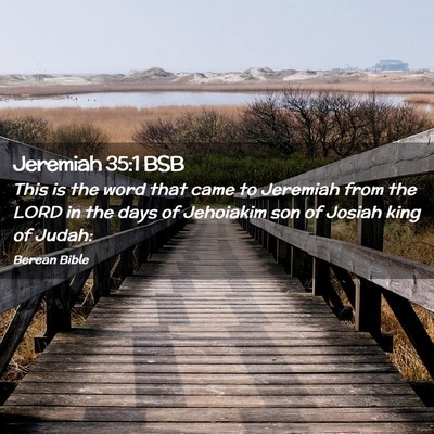 Picture 02 - Jeremiah 35:1 BSB - This is the word that came to Jeremiah from the - Bible Verse Picture