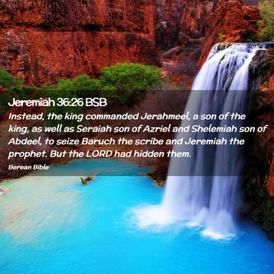 Picture 02 - Jeremiah 36:26 BSB - Instead, the king commanded Jerahmeel, a son of - Bible Verse Picture