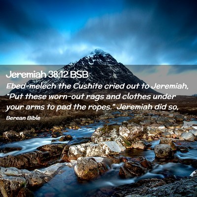 Picture 02 - Jeremiah 38:12 BSB - Ebed-melech the Cushite cried out to Jeremiah, - Bible Verse Picture