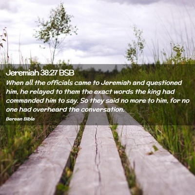 Picture 02 - Jeremiah 38:27 BSB - When all the officials came to Jeremiah and - Bible Verse Picture