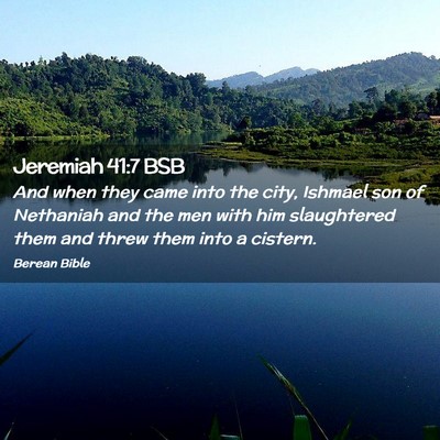 Picture 02 - Jeremiah 41:7 BSB - And when they came into the city, Ishmael son of - Bible Verse Picture