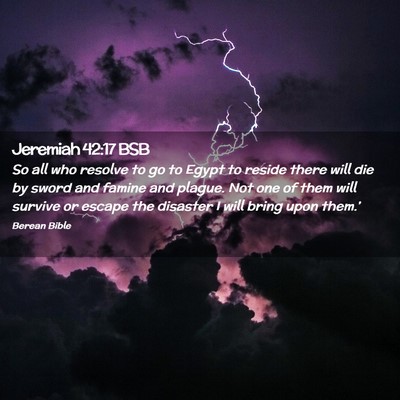Picture 02 - Jeremiah 42:17 BSB - So all who resolve to go to Egypt to reside there - Bible Verse Picture