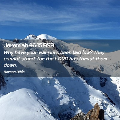 Picture 02 - Jeremiah 46:15 BSB - Why have your warriors been laid low? They cannot - Bible Verse Picture