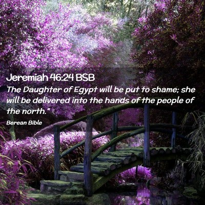 Picture 02 - Jeremiah 46:24 BSB - The Daughter of Egypt will be put to shame; she - Bible Verse Picture