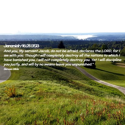 Picture 02 - Jeremiah 46:28 BSB - And you, My servant Jacob, do not be afraid, - Bible Verse Picture