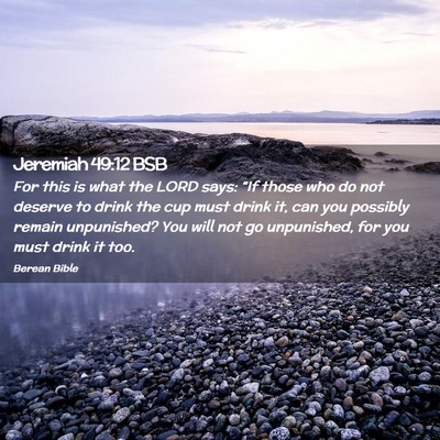 Picture 02 - Jeremiah 49:12 BSB - For this is what the LORD says: “If those who - Bible Verse Picture