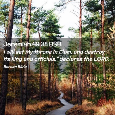 Picture 02 - Jeremiah 49:38 BSB - I will set My throne in Elam, and destroy its - Bible Verse Picture