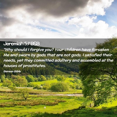 Picture 02 - Jeremiah 5:7 BSB - “Why should I forgive you? Your children have - Bible Verse Picture