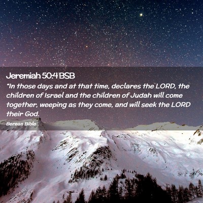 Picture 02 - Jeremiah 50:4 BSB - “In those days and at that time, declares the - Bible Verse Picture