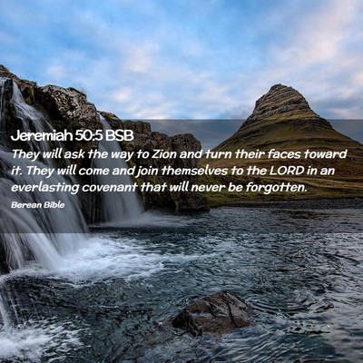 Picture 02 - Jeremiah 50:5 BSB - They will ask the way to Zion and turn their - Bible Verse Picture