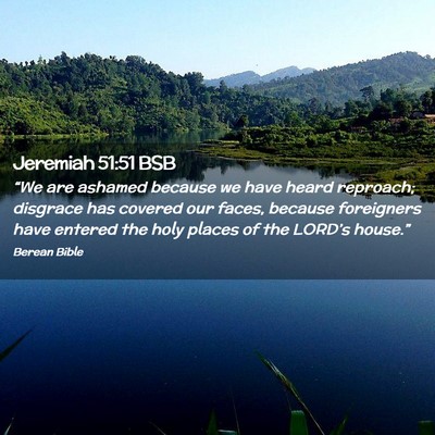 Picture 02 - Jeremiah 51:51 BSB - “We are ashamed because we have heard reproach; - Bible Verse Picture