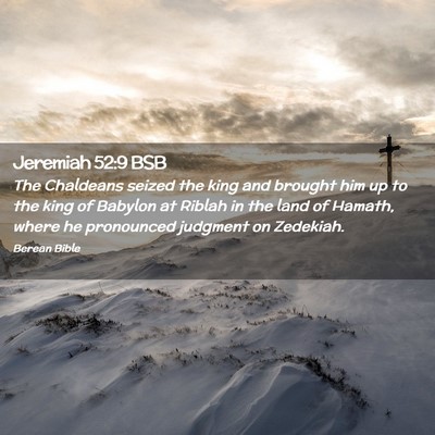 Picture 02 - Jeremiah 52:9 BSB - The Chaldeans seized the king and brought him up - Bible Verse Picture