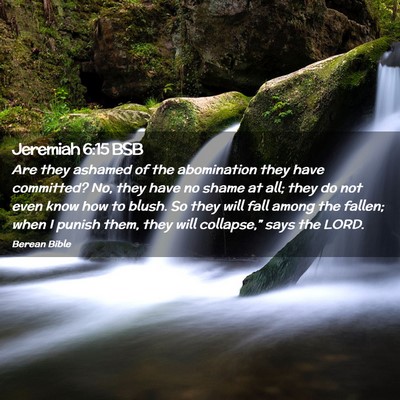 Picture 02 - Jeremiah 6:15 BSB - Are they ashamed of the abomination they have - Bible Verse Picture