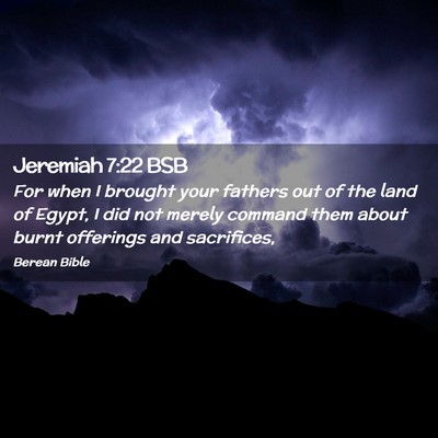 Picture 02 - Jeremiah 7:22 BSB - For when I brought your fathers out of the land - Bible Verse Picture