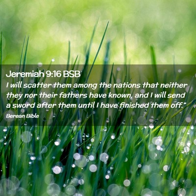 Picture 02 - Jeremiah 9:16 BSB - I will scatter them among the nations that - Bible Verse Picture