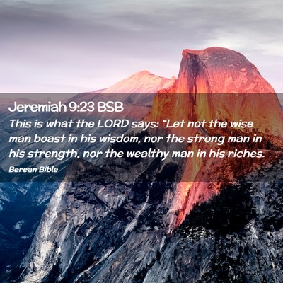 Picture 02 - Jeremiah 9:23 BSB - This is what the LORD says: “Let not the wise - Bible Verse Picture