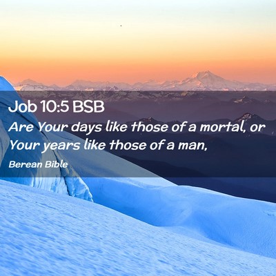 Picture 02 - Job 10:5 BSB - Are Your days like those of a mortal, or Your - Bible Verse Picture